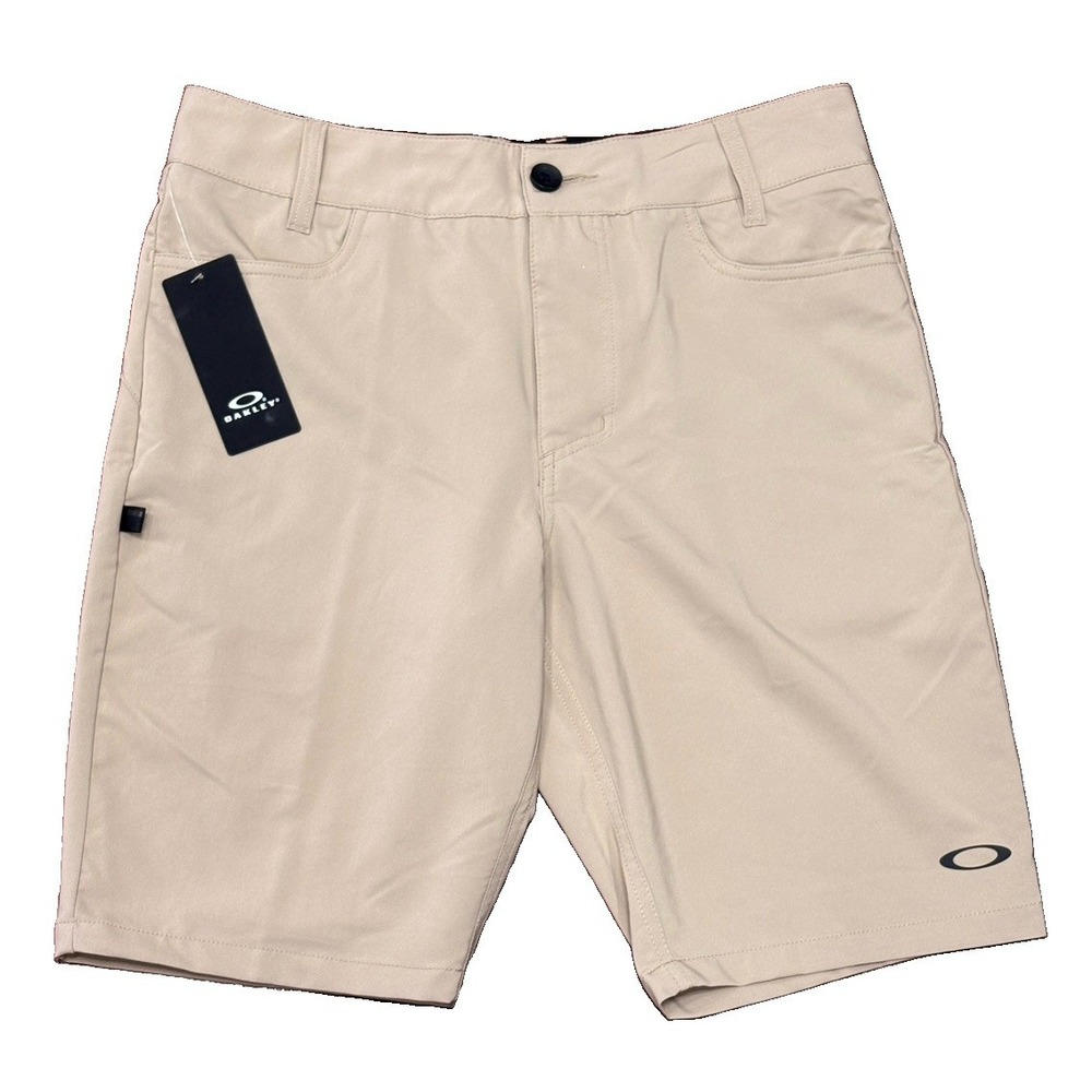 Oakley Shorts Mens 31 Chino Flat Front Performance Golf Preppy Surf Skate Logo